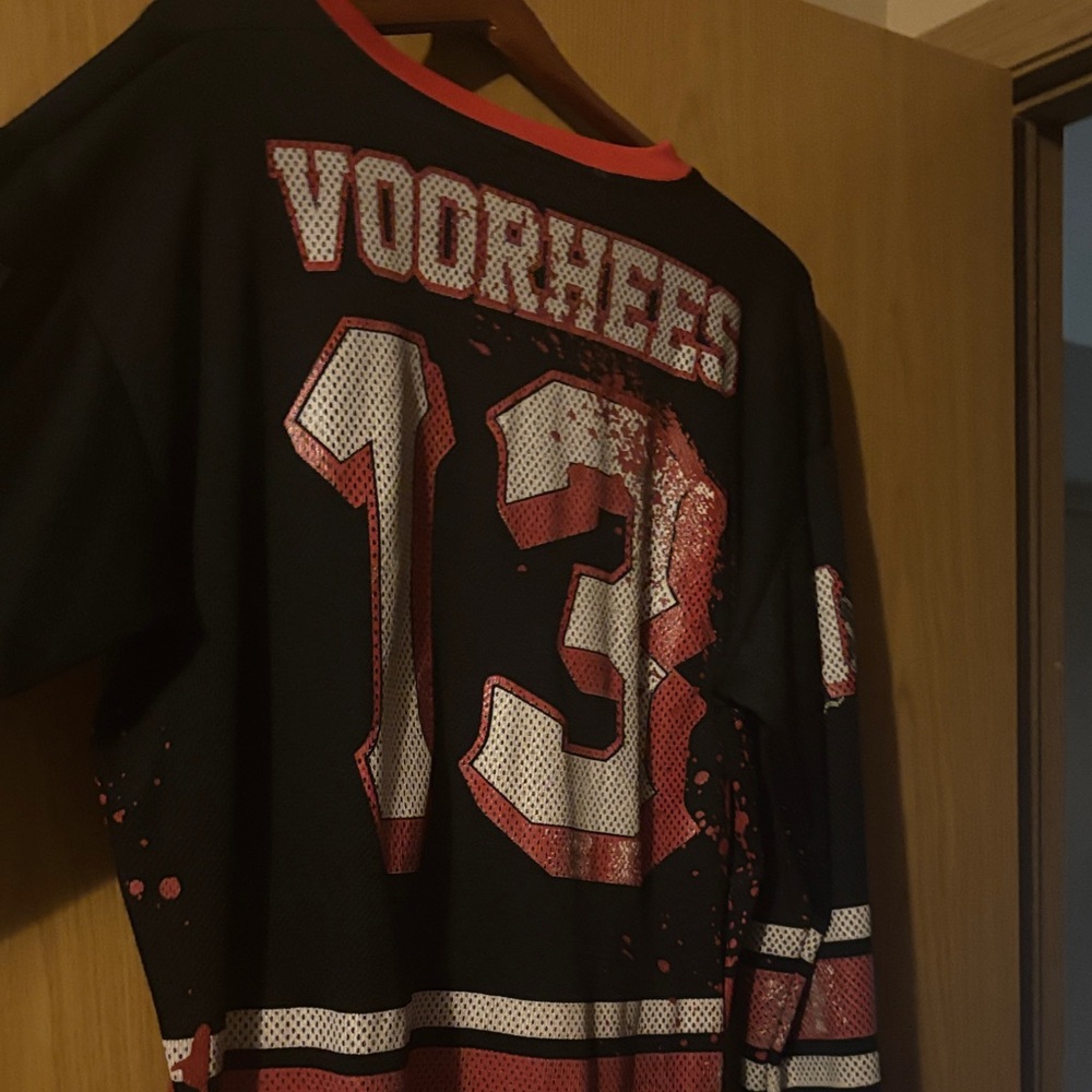 Men's Graphic Black and Red Dress Shirt - Picture 3 of 4
